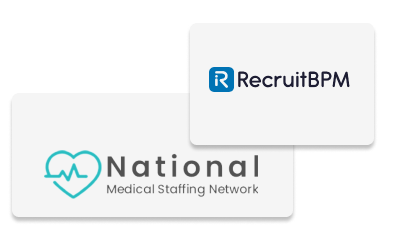 recruitbpm & National Medical staffing Network logos